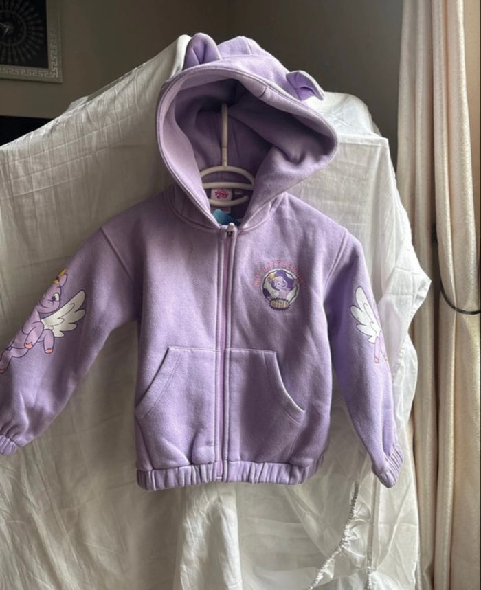 💜 Gilet à capuche My Little Pony Pipp - Taille 6 ans - Etat neuf - photo numéro 5