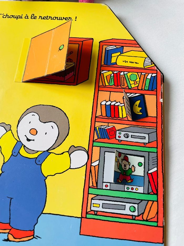 Livre à volet à rabat animation tchoupi La maison de tchoupi vintage - photo numéro 5