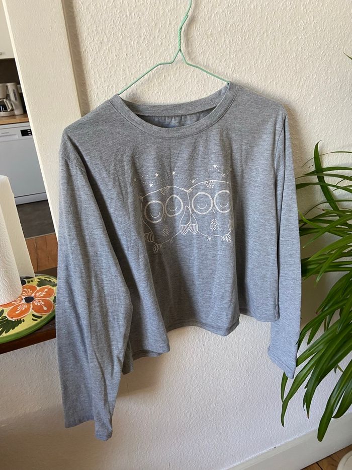 Haut de pyjama gris - photo numéro 2