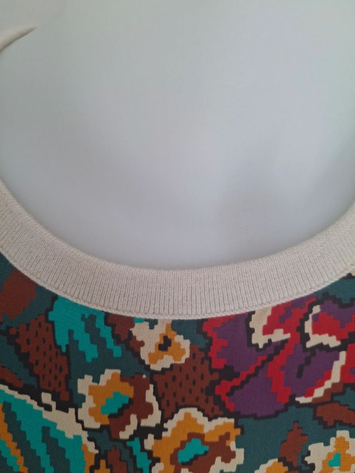 Pull manches courte " Eric Bompard "T XL cachemire et soie Superbe et rare - photo numéro 3