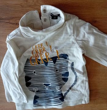 T-shirt blanc m.l / 3 mois