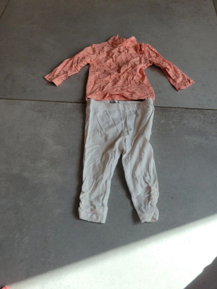 Lot ensemble bébé fille 6 9 mois manche longue pantalon haut