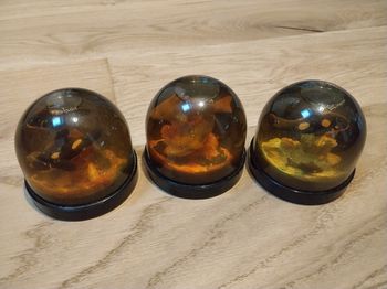 Lot de 3 boules de neige orque et dauphin 