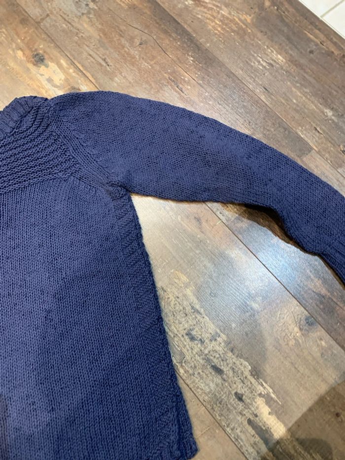 Pull bleu 85% coton - photo numéro 3