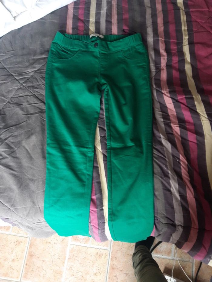 Pantalon slim vert