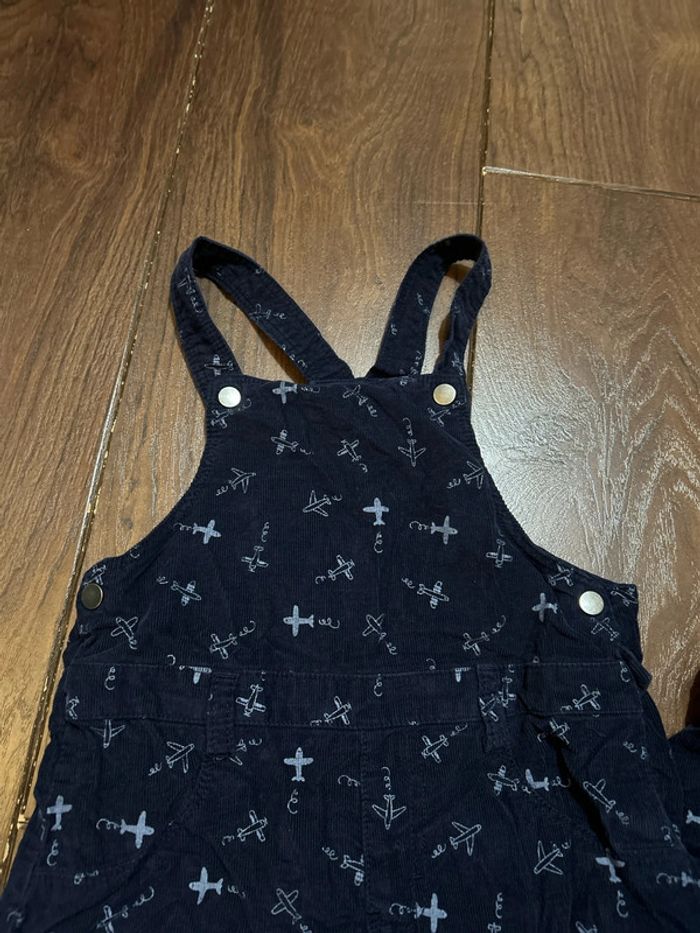 Salopette en velours et son pull assorti Avions de chez Absorba 3 ans - photo numéro 4