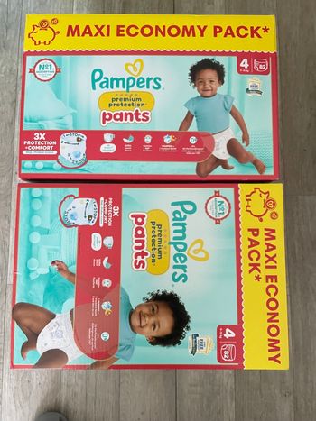 Mega pack xxl de 164 couches pampers premium protection pants taille 4 neuf