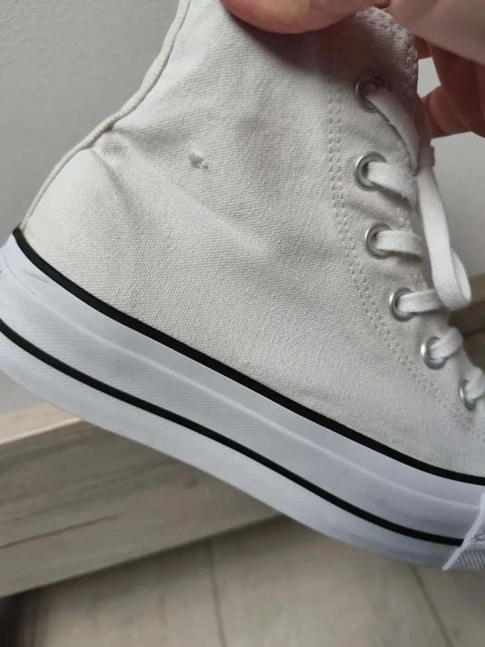 Converse plateforme blanche - photo numéro 4