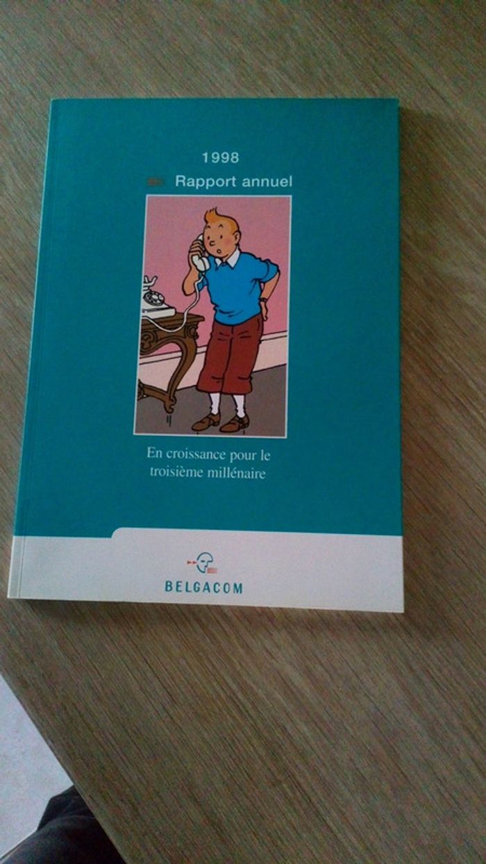 Tintin rapport Belgacom de 1988 collector !