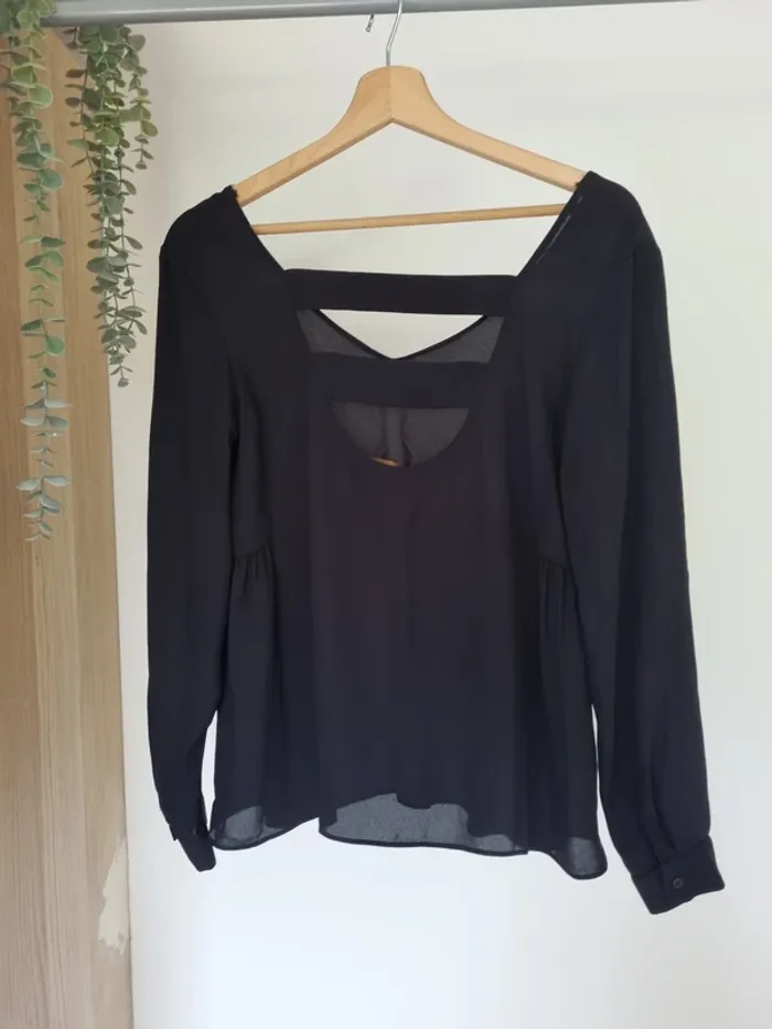 blouse évasée noire - photo numéro 2