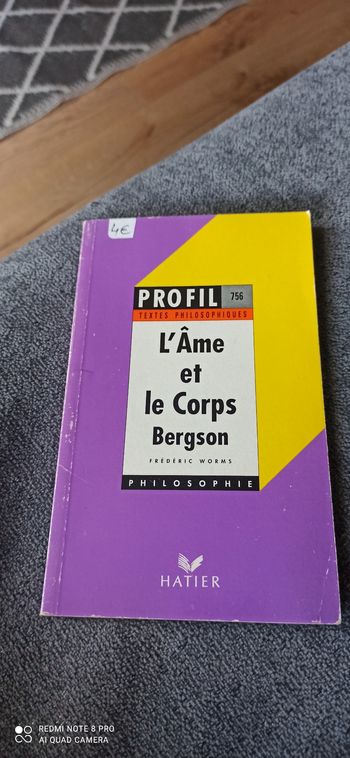 Livre profil Bergson