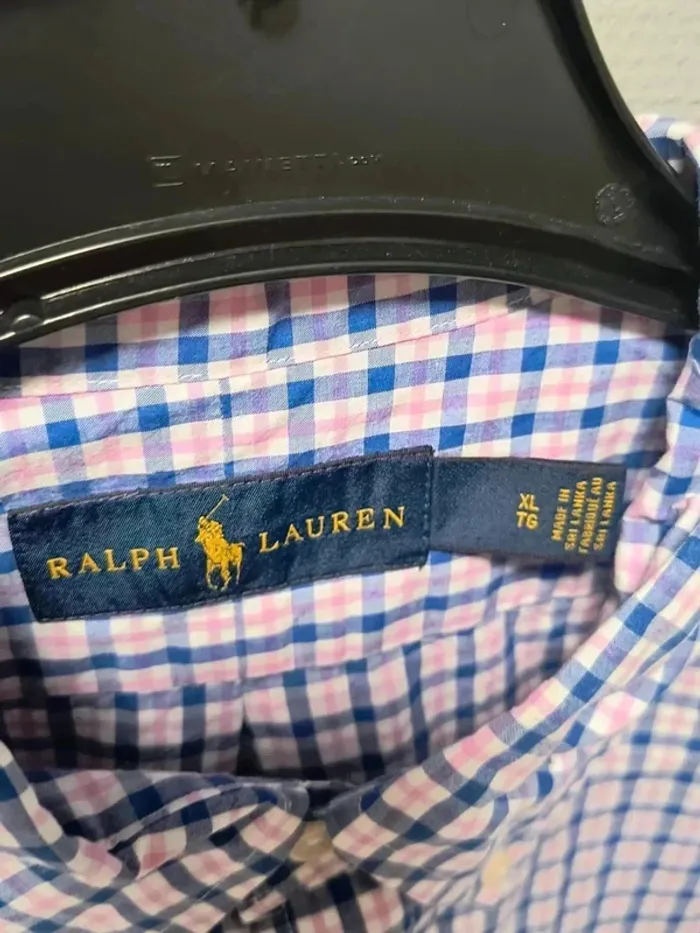 🌟 Chemise Ralph Lauren Vintage Carreaux Rose & Bleu – Taille XL (équivalent XXL FR) - photo numéro 8