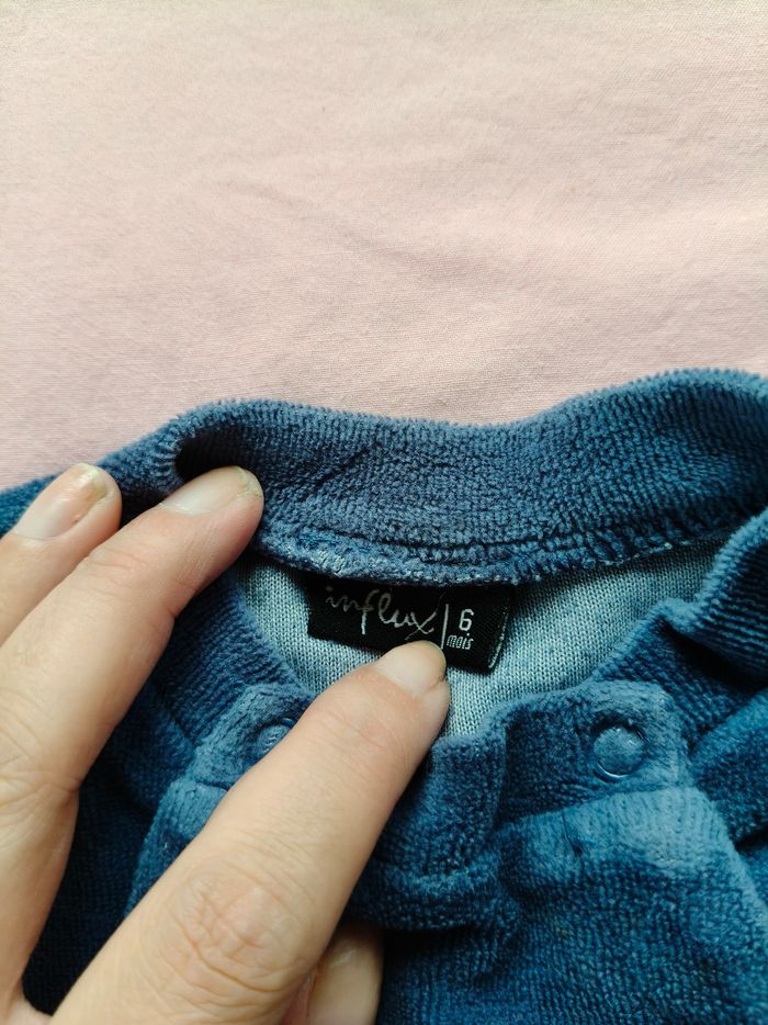 Pijama chaud mixte Influx bleu éléphant 6 mois - photo numéro 4