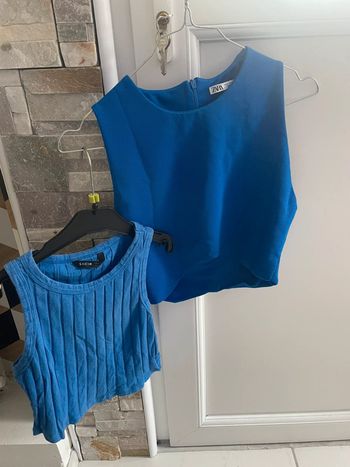 tops zara et shein bleu taille 34