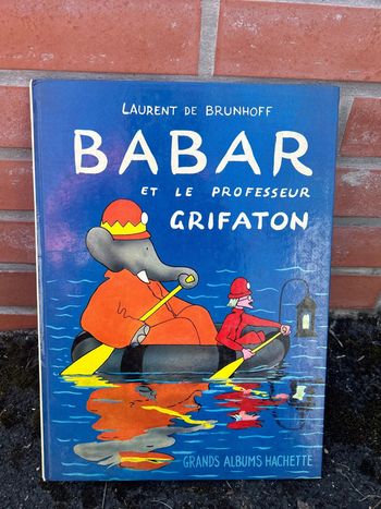 Ancien livre - Babar et le professeur grifaton- Laurent de brunhoff 1969