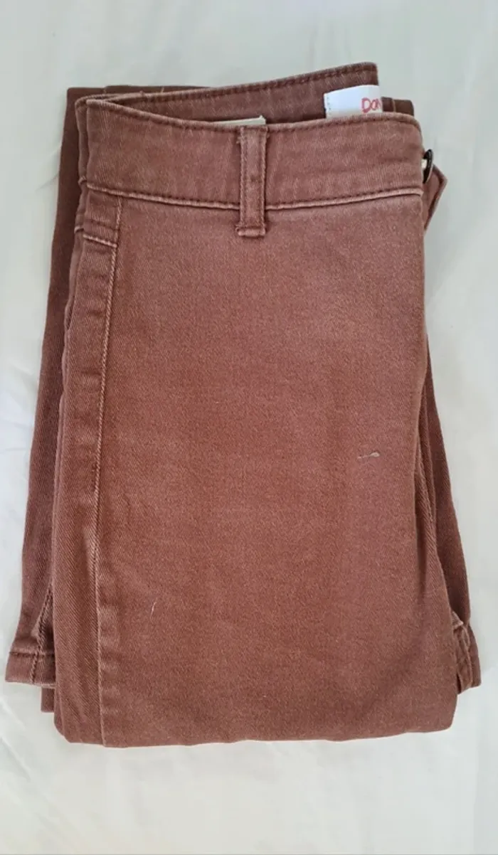 Pantalon patte d'éléphant/ Pantalon slim évasé/ Pantalon flare / Jeans marron