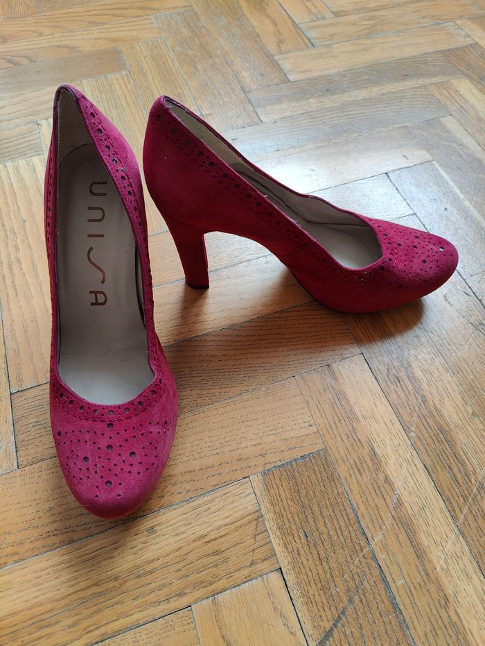 Escarpins rouge Unisa T37 excellent état - photo numéro 2