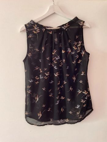Haut top noir été transparent