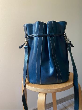 Sac à bandoulière bleu canard elsa lancel