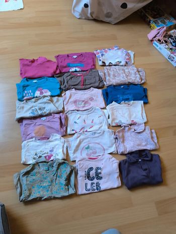 Lot tee shirt manches longues 18 mois