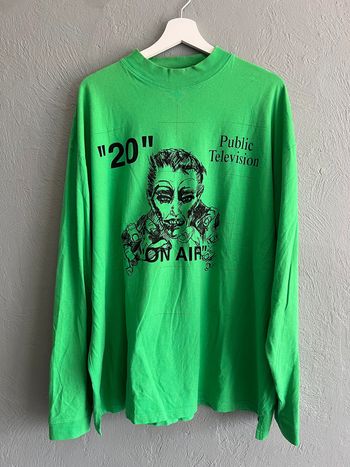 Tee-shirt à manches longues Off White « Public Television »