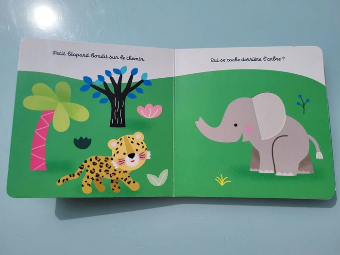Livre à toucher Collection Petit-doux Fleurus 🐆 Cache-cache dans la jungle 🐊 72 - photo numéro 7