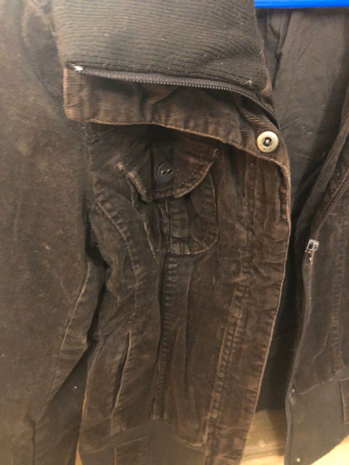 Veste/manteau velours marron Promod - photo numéro 2