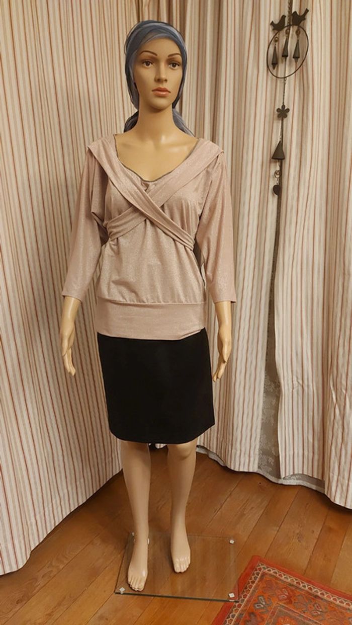 Blouse Avalanche Rose pailleté t 36/38