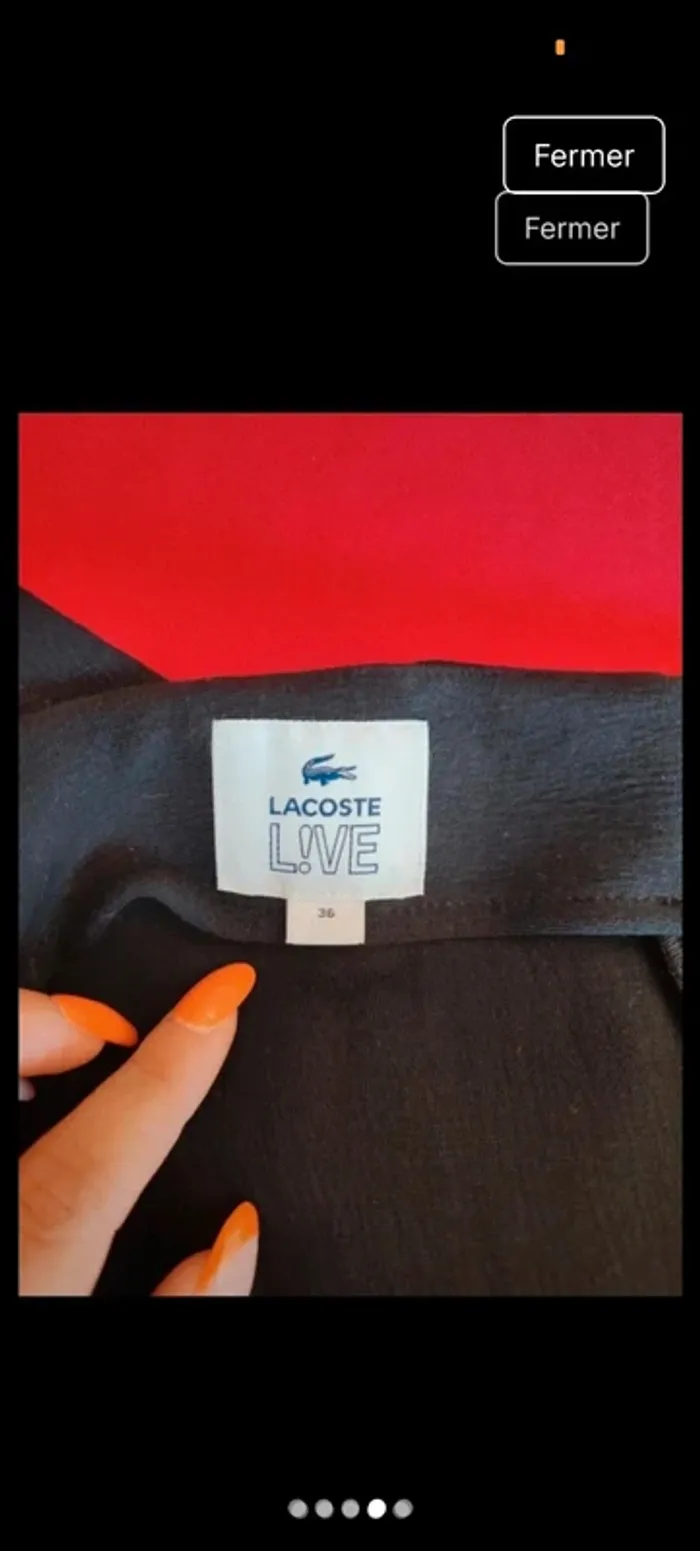 Mini jupe lacoste live taille 36 - photo numéro 4