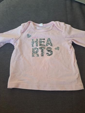 T shirt manches longue 62/68 cm