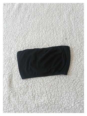 Bandeau noir stretch  basique Y2K minimaliste --