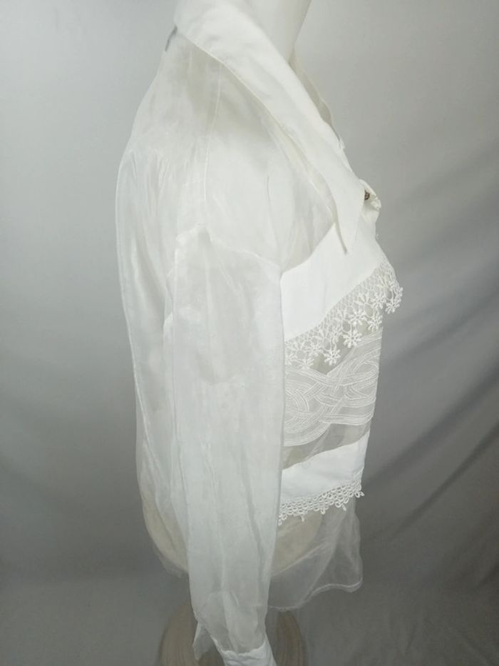 Chemise vintage blanche - white shirt - weiße Bluse - camisa blanca - witte blouse - photo numéro 7