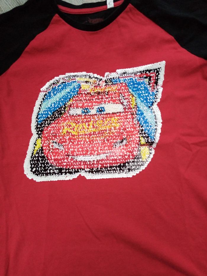T shirt manche longue cars strass T. 122 - photo numéro 2