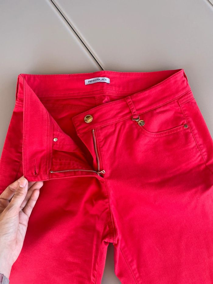 Jean rouge taille - photo numéro 3