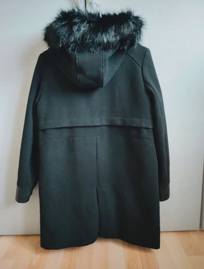 Manteau long Pimkie en laine & en Taille 36, avec capuche en fausse fourrure - photo numéro 7