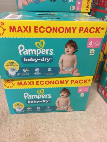 Couches Pampers baby dry taille 4