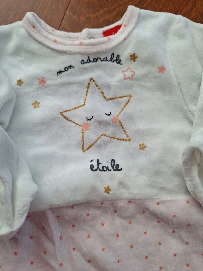Pyjama velours 3mois fille - photo numéro 2