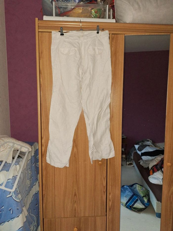 Pantalon blanc Camaïeu 36 - photo numéro 2
