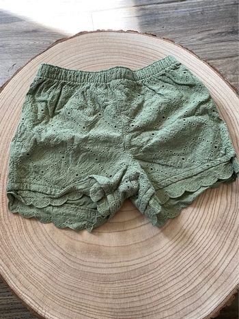 Short kaki en dentelle fille 18 mois