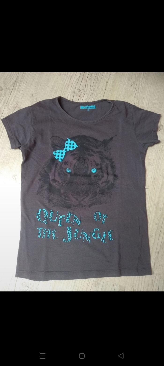 T-shirt manche courte  tête de tigre 🐯/ 12 ans - photo numéro 3