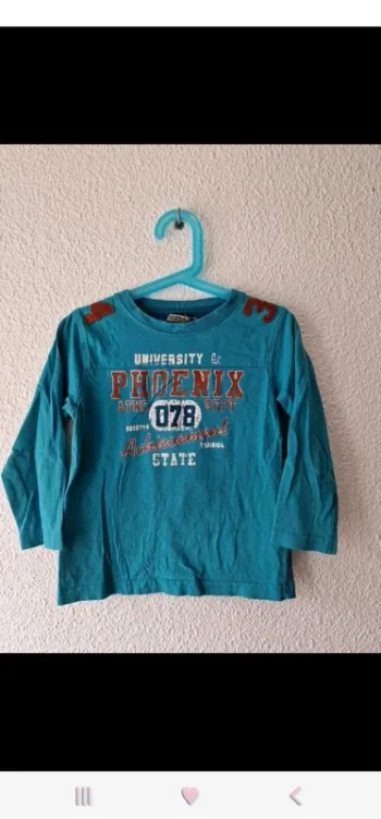 tee-shirt bleu turquoise Tape à l'œil