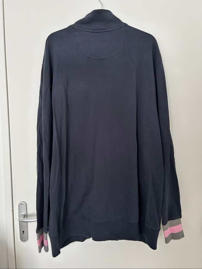 Veste zippée bleu marine avec col écusson brodé Éden Park 4XL - photo numéro 5