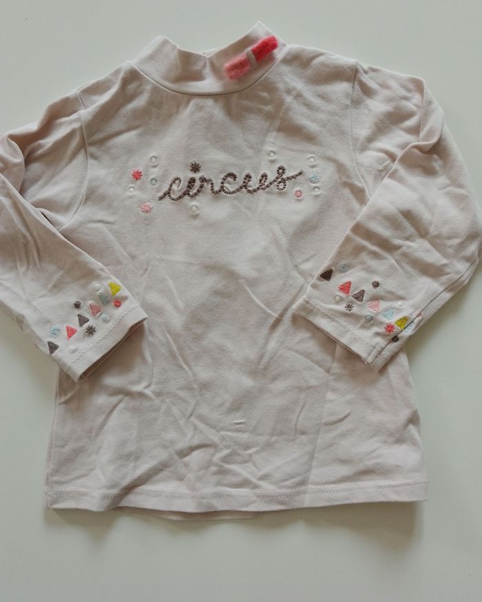 Ensemble robe et t-shirt bébé fille 9 mois DPAM - photo numéro 7