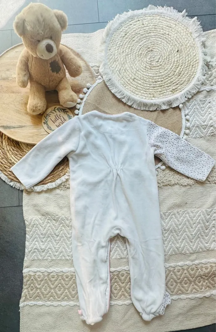 Pyjama Noukie’s blanc éléphant 18M 86cm - photo numéro 2