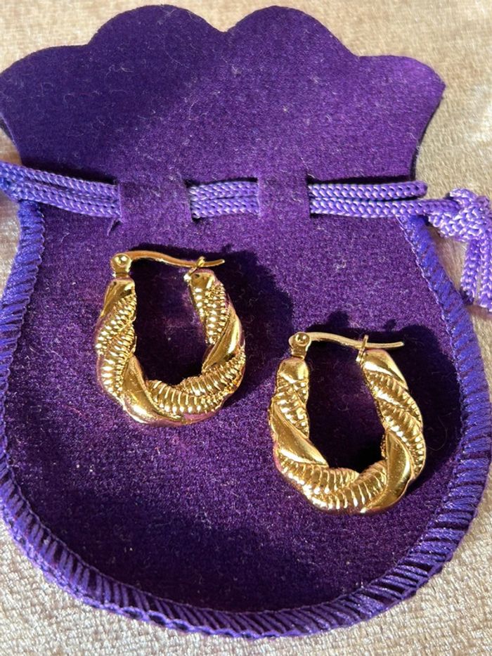 Boucles d’oreilles effet torsadé - photo numéro 5