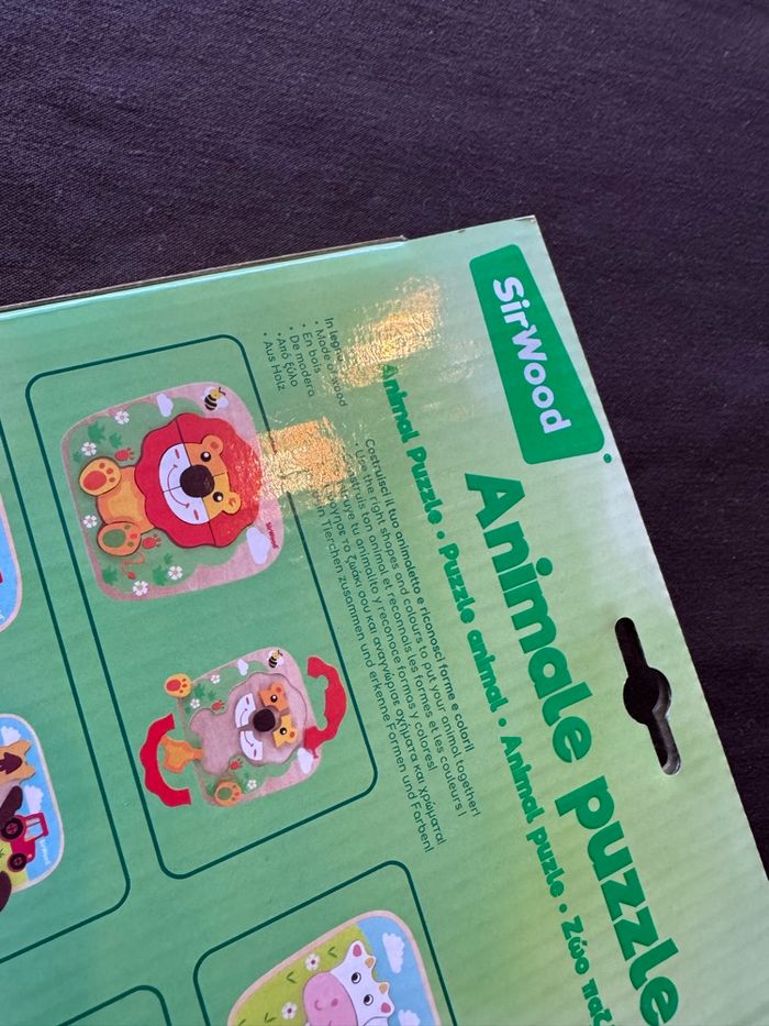 Lot 2 puzzles bois Lama et Lion 1-2 ans - photo numéro 2