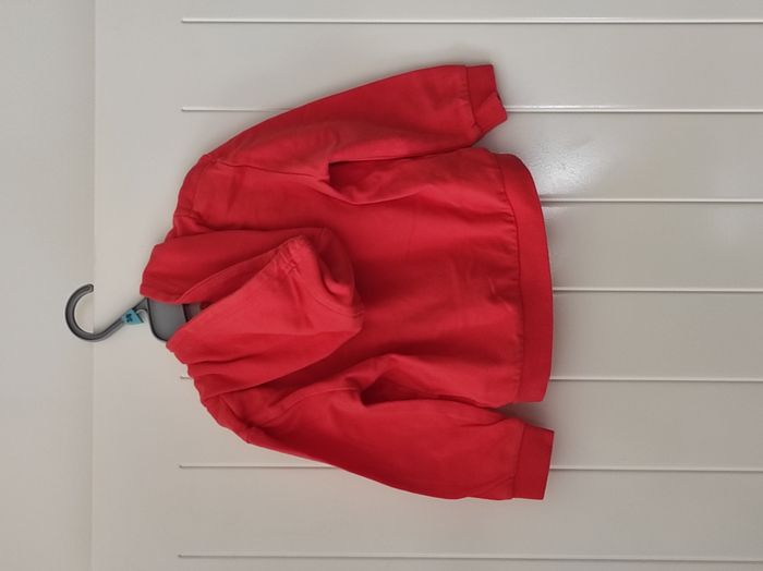 Veste zippée à capuche 12 mois – Corail foncé, mixte - photo numéro 3