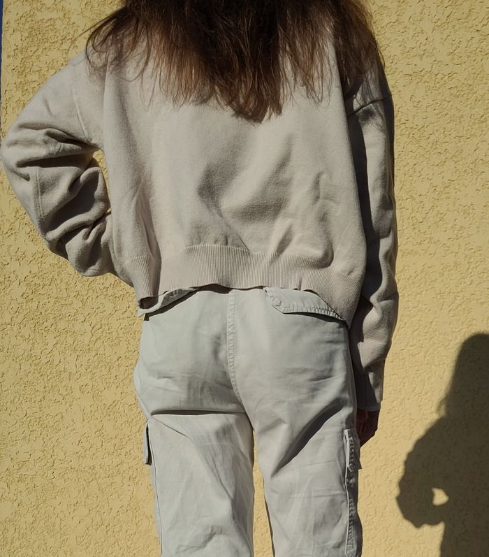 Pull beige dazy col rond - photo numéro 4