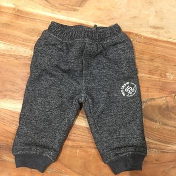 Pantalon épais molleton 9 mois gris chiné