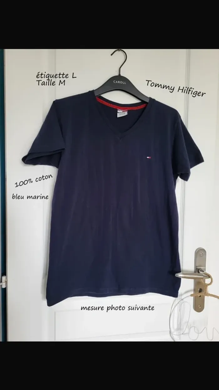 T-shirt Tommy Hilfiger taille M col V - photo numéro 2